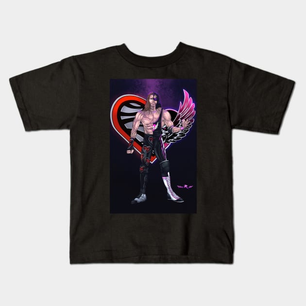 HBK VS Bret Hart Rivals Kids T-Shirt by Triple R Art